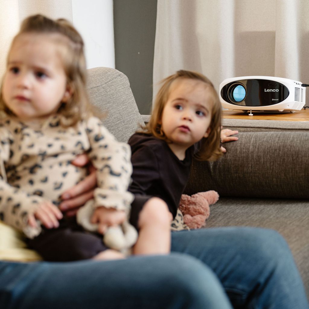 Lenco Full HD 1080P LCD-projektor med Bluetooth - Hvid