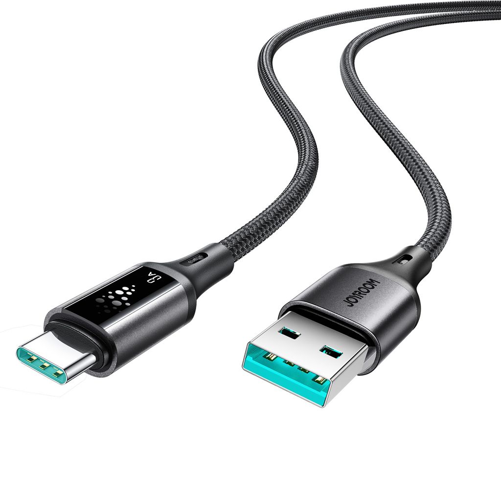 Joyroom S-A60 Hurtigopladningskabel USB-A til USB-C 3A – 1,2 m, Sort