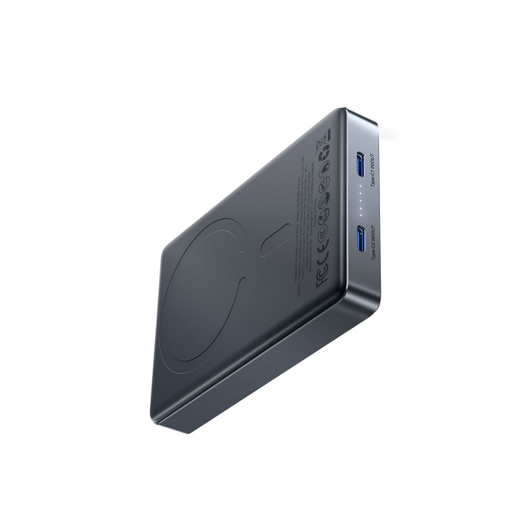 SiGN Ultratunn Magnetisk Powerbank 10000mAh, 22.5W – Grå
