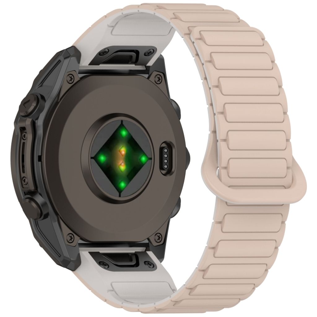 Garmin Fenix 8 51mm Klokkereim i silikon tofarget - Hvit / Beige