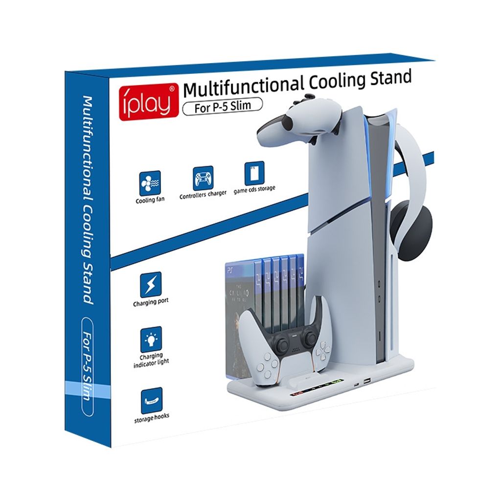 iPlay-monitoiminen jäähdytysteline PS5 Slimille