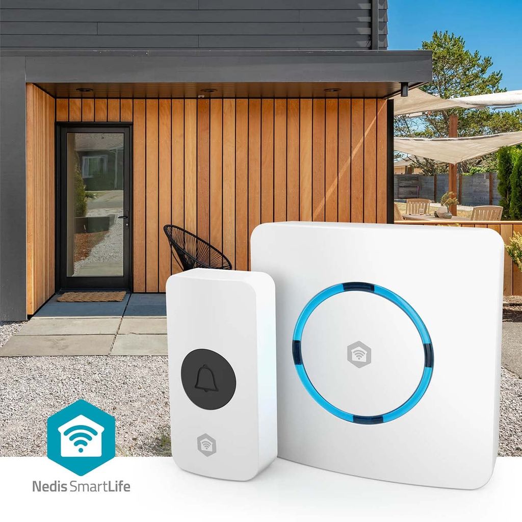 Nedis SmartLife trådlös dörrklocka WiFi – vit