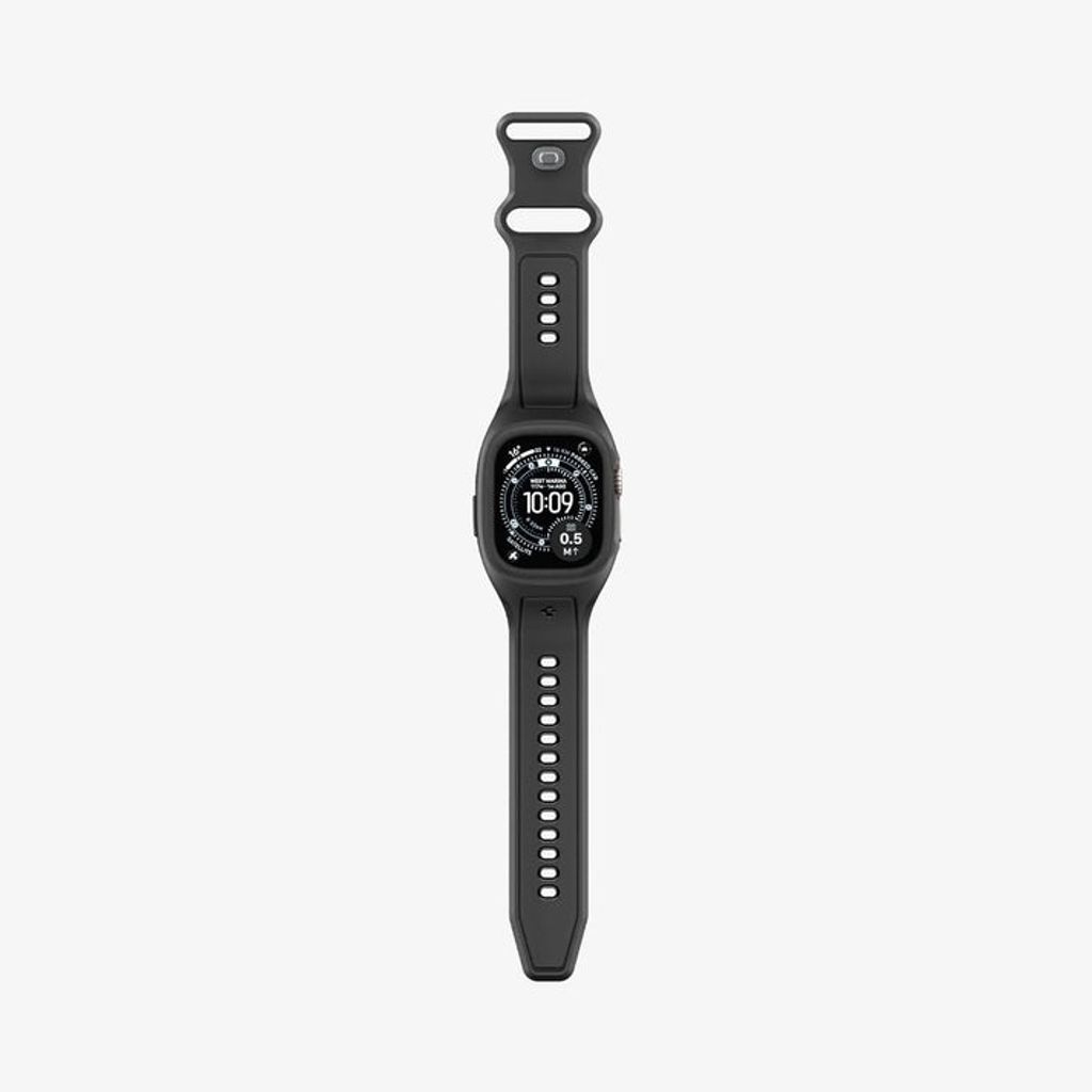 Spigen Apple Watch Ultra 4/3/2/1 49mm Kellonranneke & Kuori Liquid Air Pro - Musta
