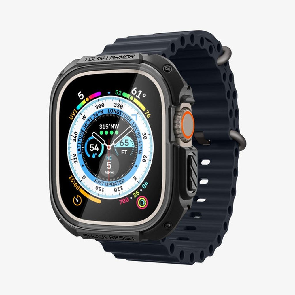 Spigen Apple Watch Ultra 4/3/2/1 49mm kuori Tough Armor - Musta