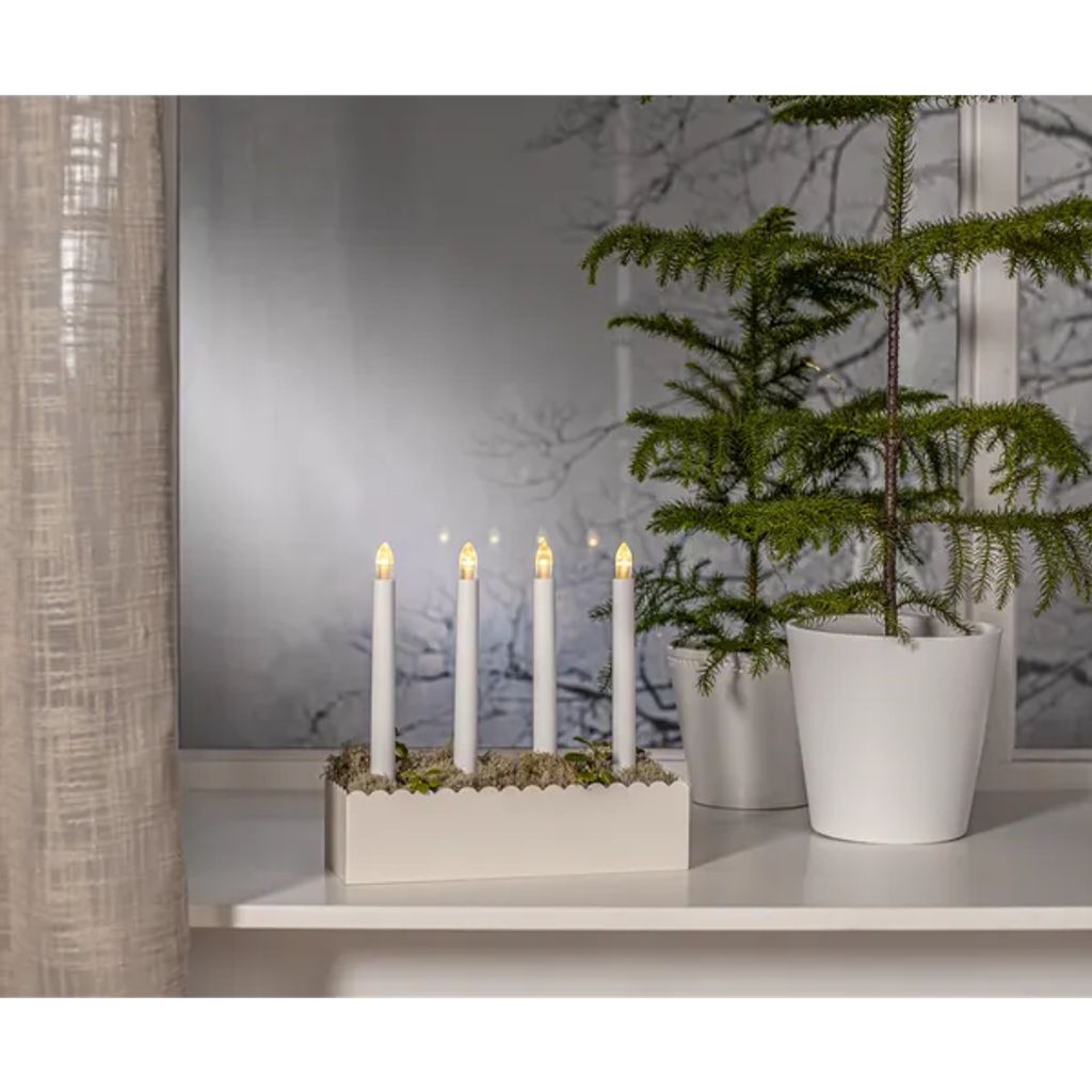 Star Trading Lysestake Advent – Hvit