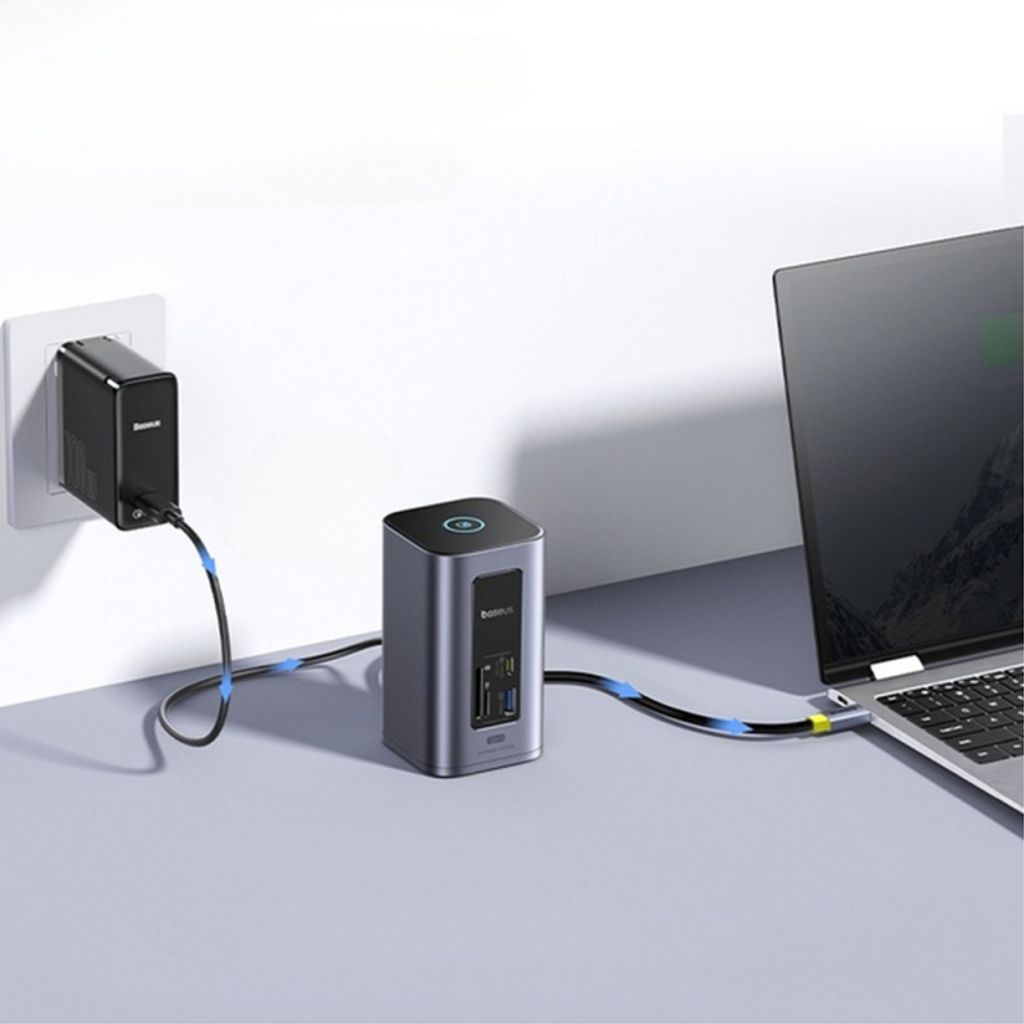 Baseus NU1 Air Spacemate 12in1 USB-C-keskitin - Harmaa