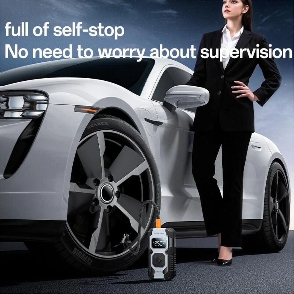 Yesido VC12 multifunktionel trådløs luftpumpe 7800mAh til bil/cykel