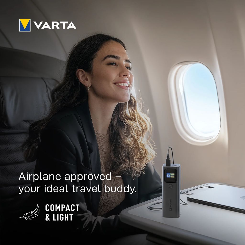 Varta 140W varavirtalähde, suuri kapasiteetti, 27000mAh – musta