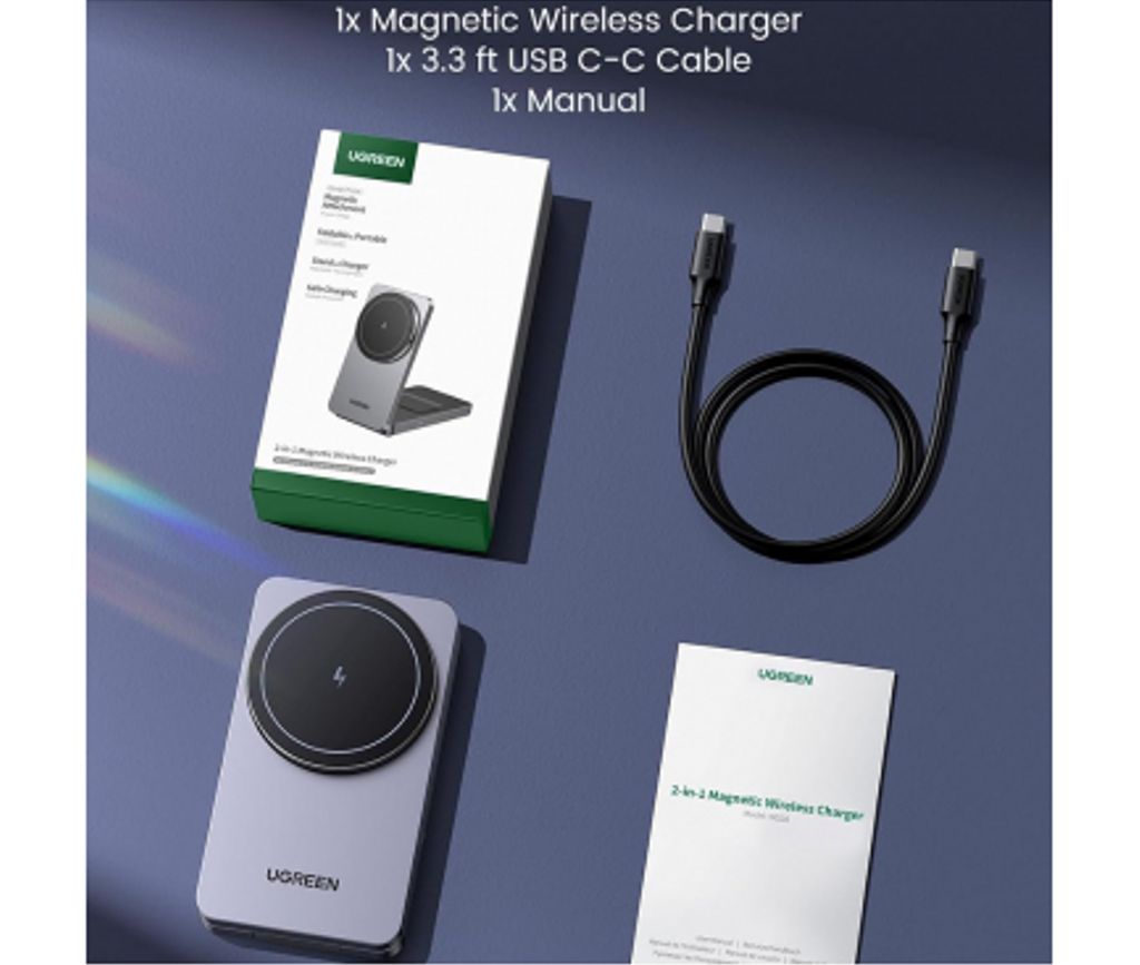 UGREEN W528 2-i-1 trådløs lader 20W – Svar