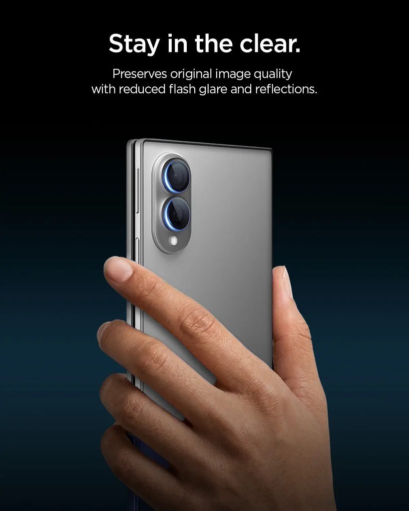 Spigen Glas.tR Ez Fit Optik Pro HD -linssinsuoja 2-pakkaus  Samsung Galaxy Z Fold8:lle