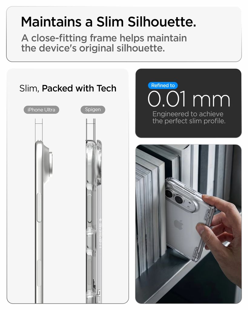 Spigen Ultra Hybrid Pro Skal till iPhone Duo - Crystal Clear