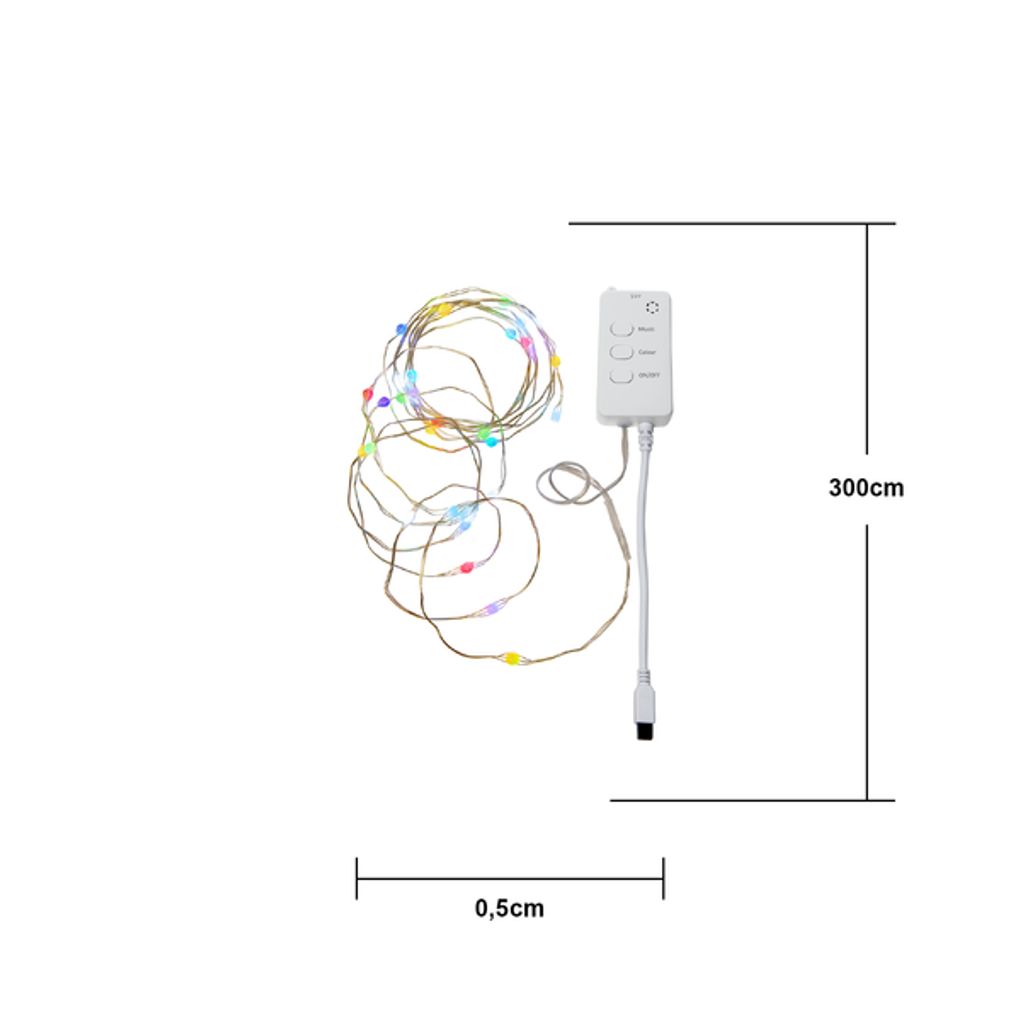 Star Trading Smart Lysstripe USB Lysstripe 3m - Flerfarget