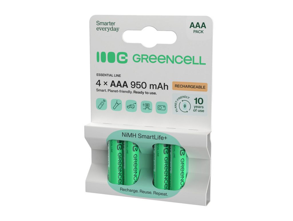 Green Cell Rechargeable AAA-Akku 950mAh, 1.2V, 4 kpl