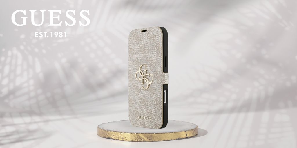 Guess 4G Metal Logo -kotelo  iPhone 18 Pro/iPhone 17 Pro:lle - Vaaleanpunainen