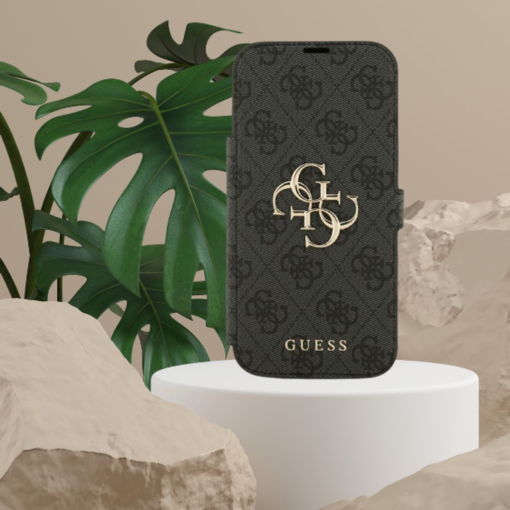 Guess 4G Metal Logo -kotelo  iPhone 18 Pro Max/17 Pro Max:lle - Musta