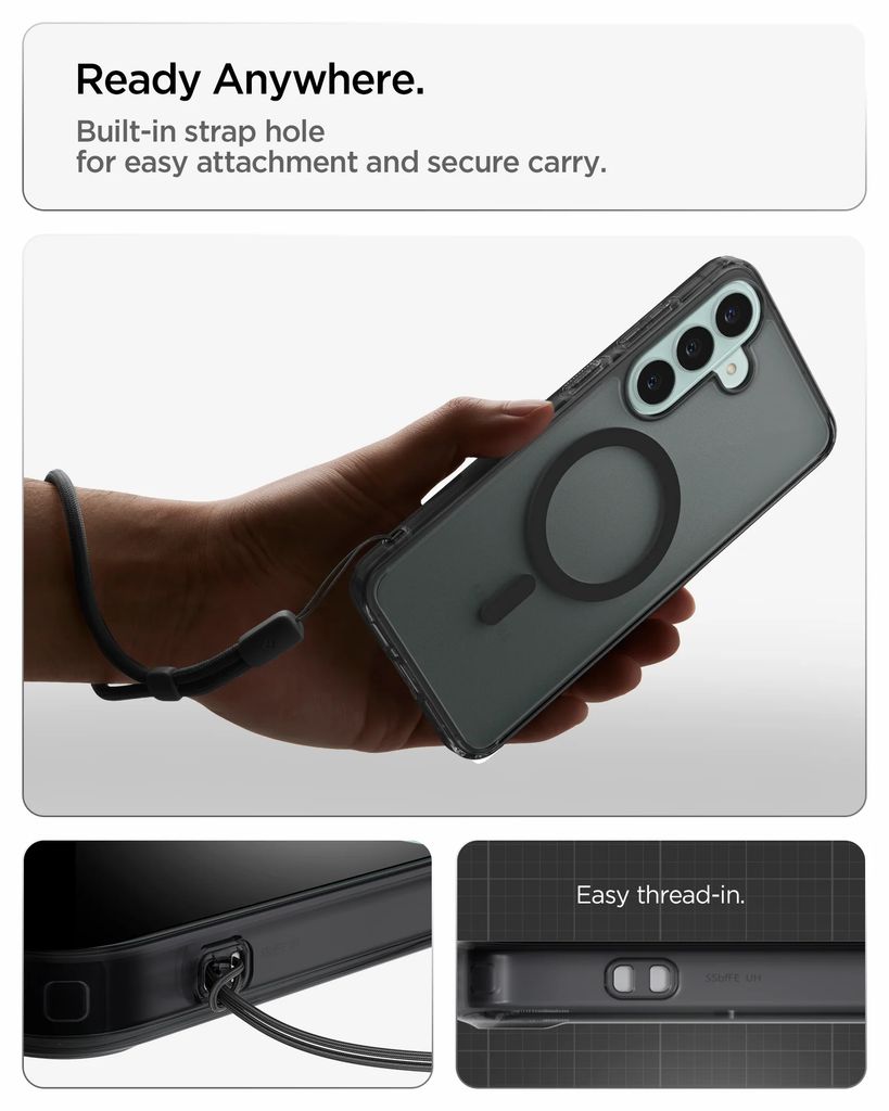 Spigen Ultra Hybrid MagSafe Skal till Samsung Galaxy S26 FE - Frost Black