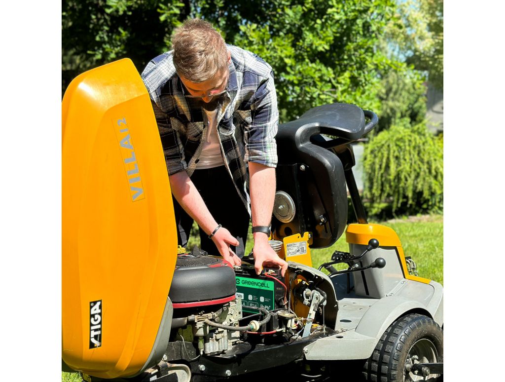 Green Cell AGM VRLA 12V 14Ah vedligeholdelsesfrit batteri til alarmsystemer, kasseapparater, legetøj