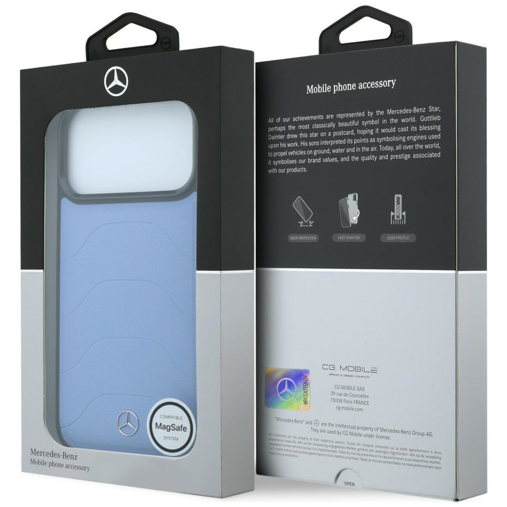 Mercedes Bow Lines MagSafe -kuori till iPhone 18 Pro/17 Pro - Sininen