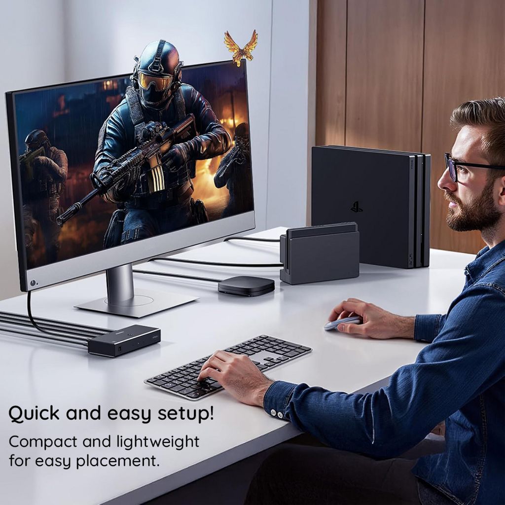 UGREEN AW504 3x HDMI-switch - Sort