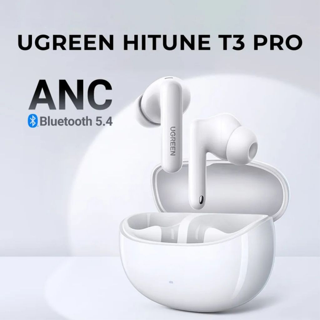 UGREEN HiTune T3 Pro trådløse øretelefoner – hvide