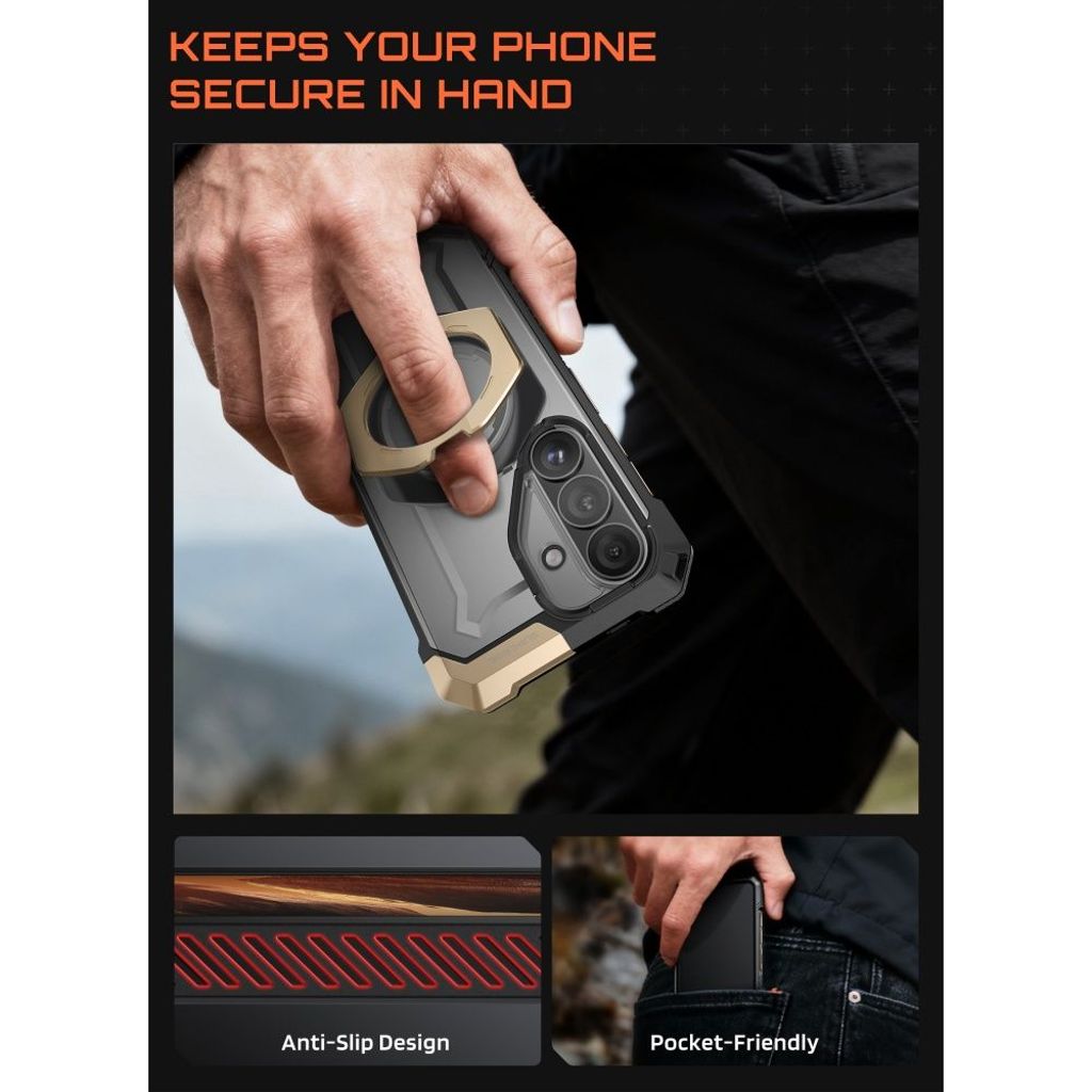 Supcase UB Grip MagSafe Cover til Samsung Galaxy S26 - Sort/Brun