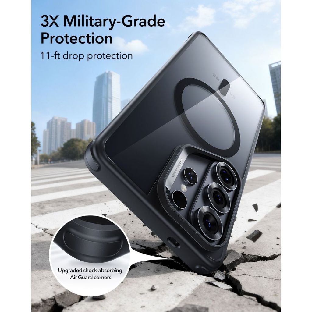 ESR Classic Hybrid MagSafe Cover til Samsung Galaxy S26 Ultra - Gennemsigtig sort