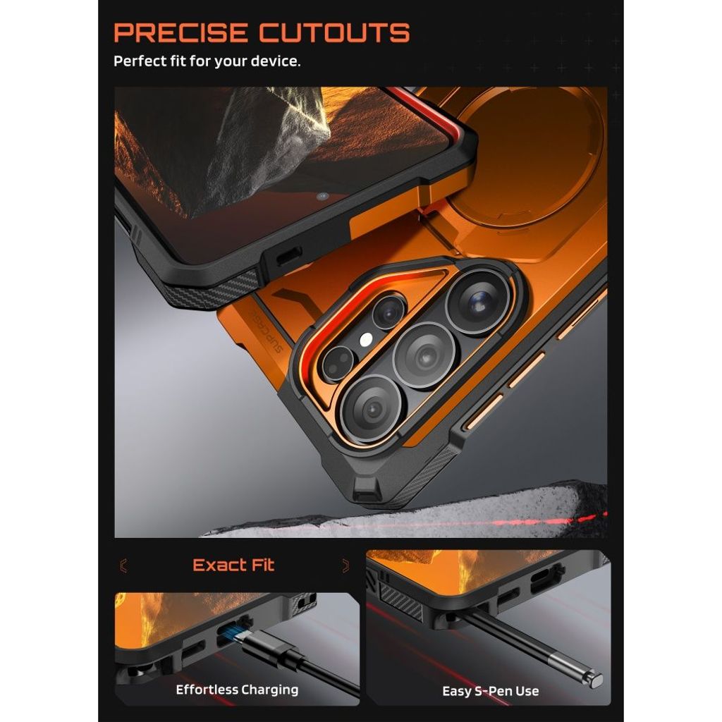 Supcase UB Grip MagSafe Skal till Samsung Galaxy S26 Ultra - Orange/Svart