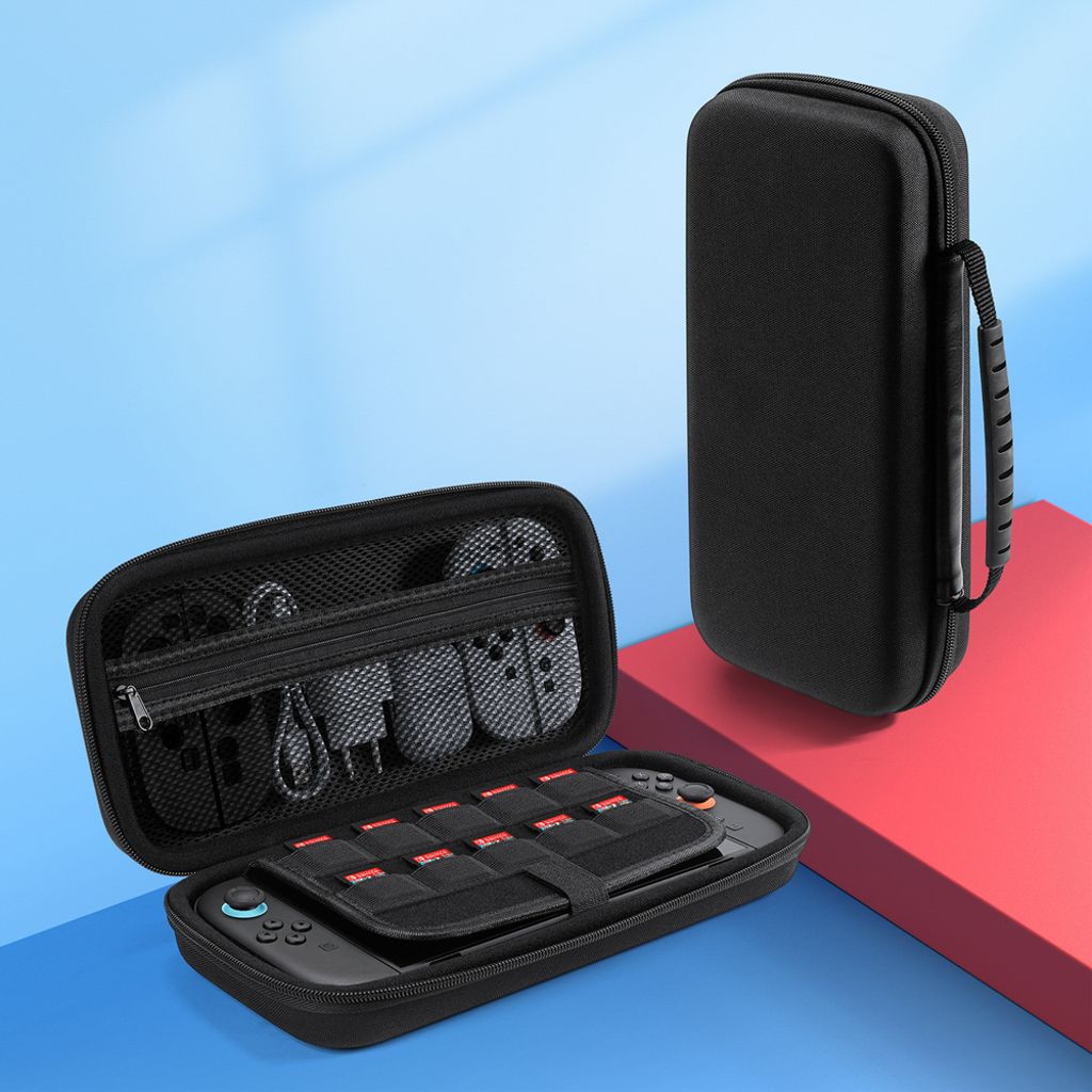 Dux Ducis Nintendo Switch 2-fodral med handtag och spelfack - svart