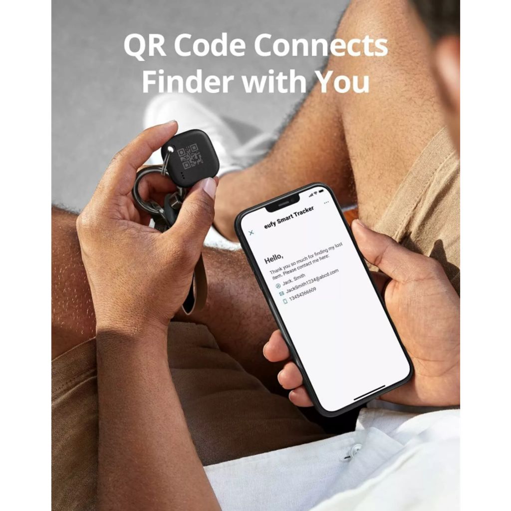 Eufy Security SmartTrack Link Bluetooth-tracker voor iOS, 2 stuks – Zwart