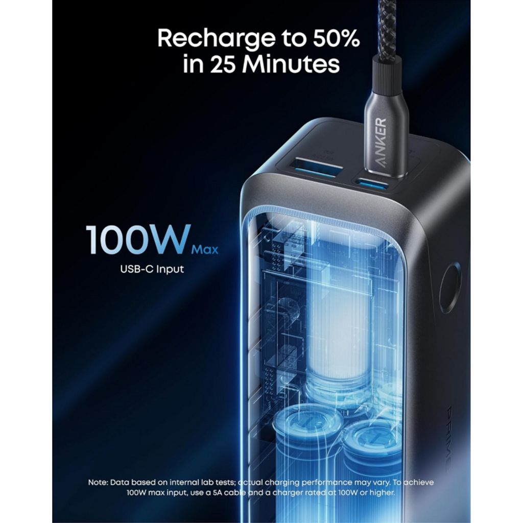 Anker Prime powerbank 20100mAh, 220W, QC + PD - Svart