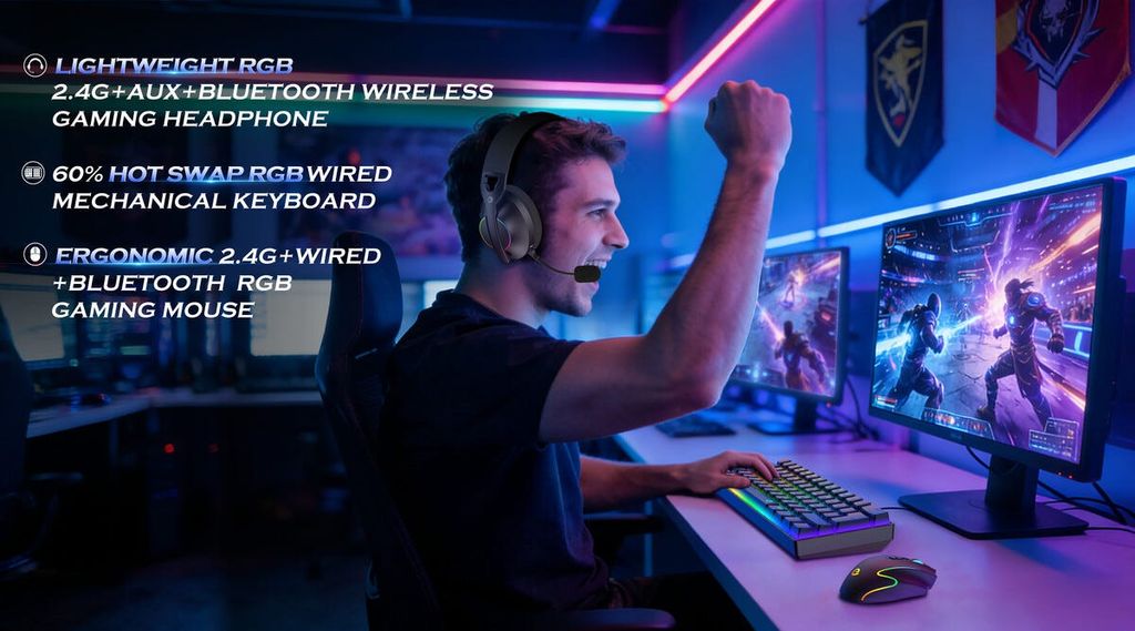 Exibel GKMX-5 Mekanisk Gamingtastatur 60 Procent – Sort
