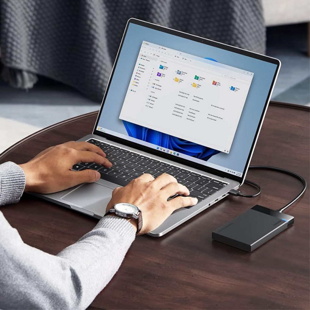 UGREEN Eksternt kabinet til 2,5 tommer HDD/SSD SATA, USB-C, sort