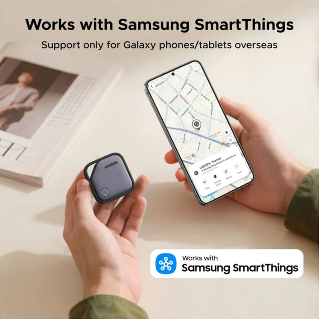 Ugreen SmartTag CM829 -seurantalähetin Samsung Galaxylle - harmaa