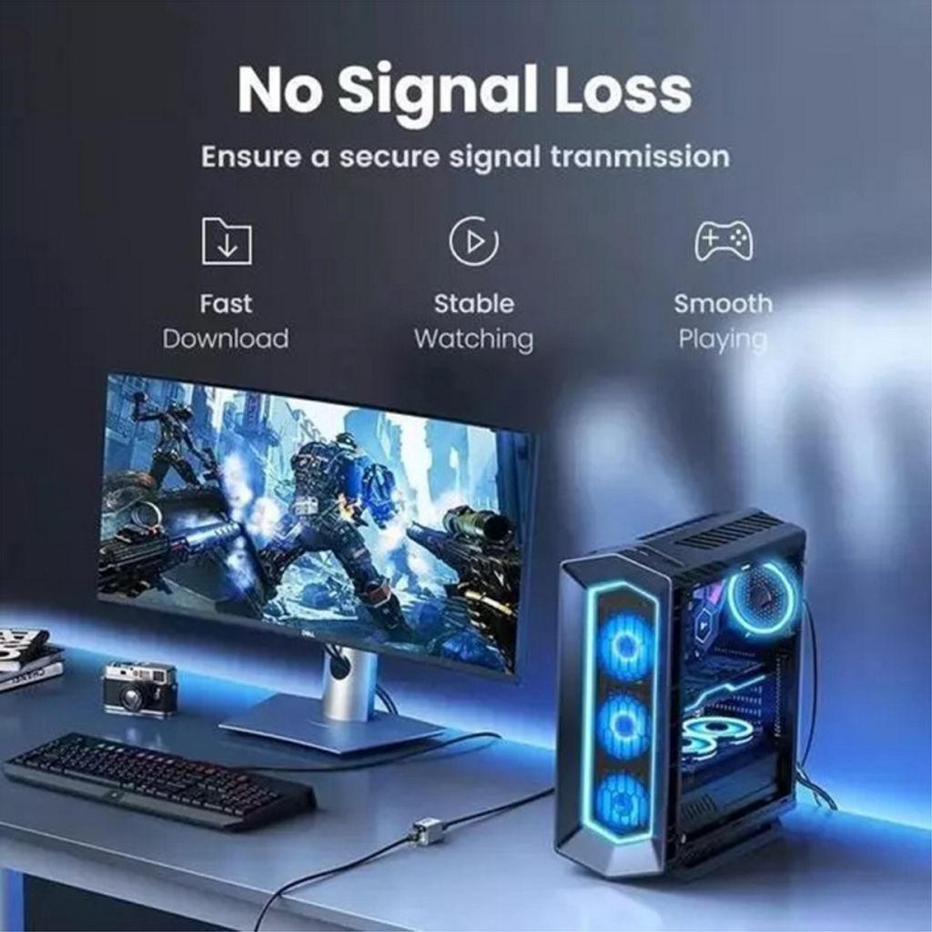 Ugreen Ethernet-adapter RJ45 til RJ45 - svart