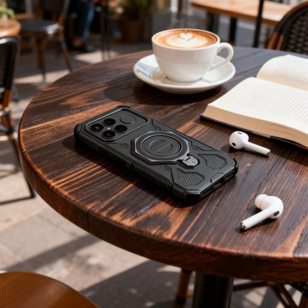 Tech-Protect TacticStand MagSafe Cover til Xiaomi Poco F8 Ultra - Sort