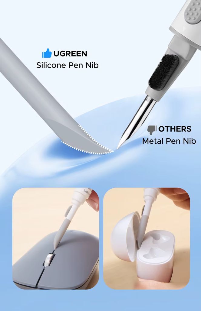 UGREEN Monitoiminen kuulokkeiden puhdistuskynä CP01