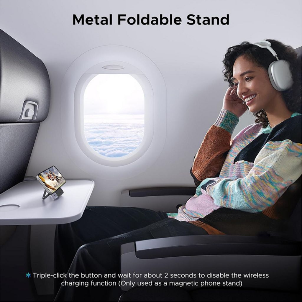 UGREEN Uno PB764 trådlös powerbank 10000mAh, 20W, PD + FQI – grå