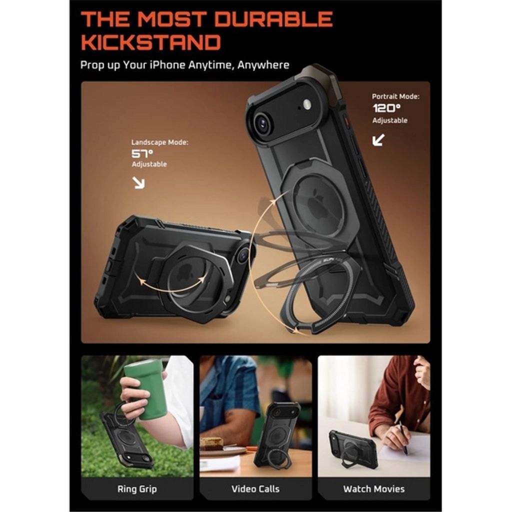 Supcase UB Grip MagSafe Cover till iPhone Air - Sort