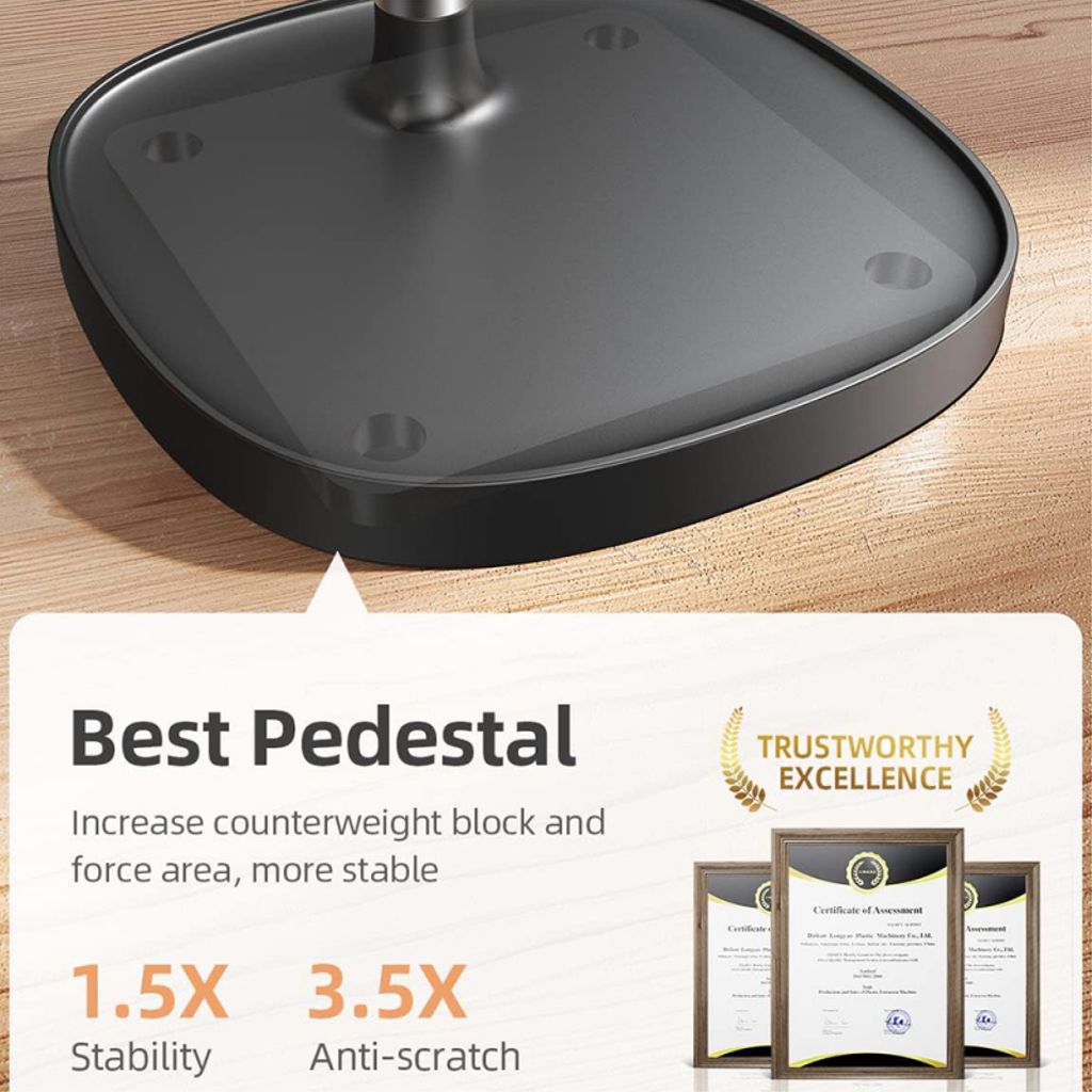 Lisen Mekanisk Stativ for Telefon/Nettbrett 4-10 tommer - Svart