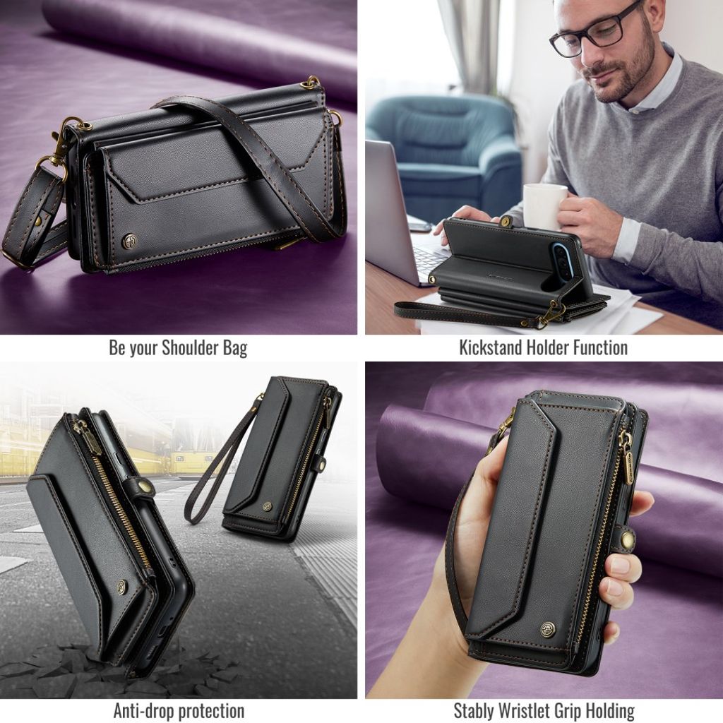 CASEME Google Pixel 10 Pro XL Fodral med 10 Kortfack - Svart