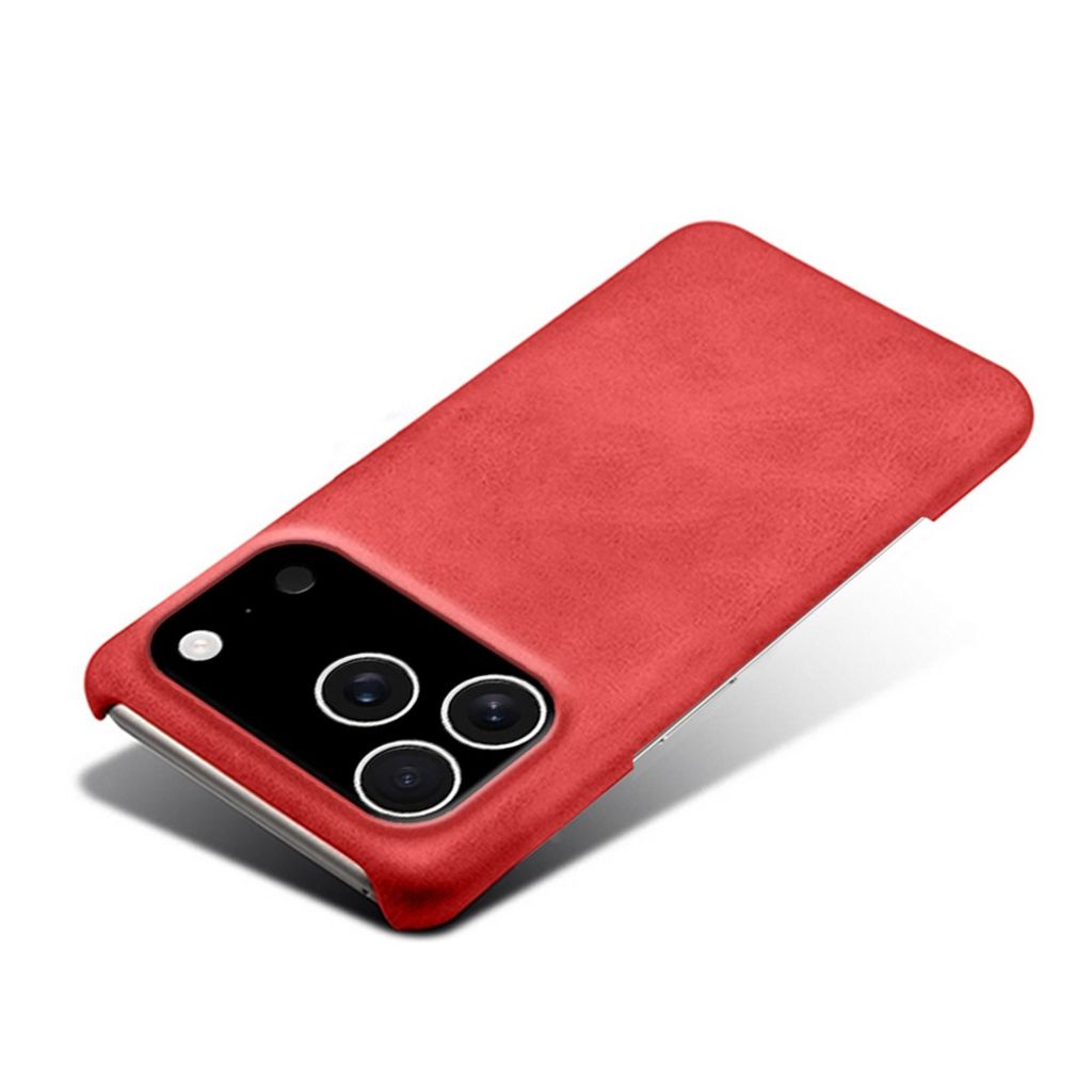 iPhone 18 Pro/17 Pro Deksel i PU-skinn - Rød