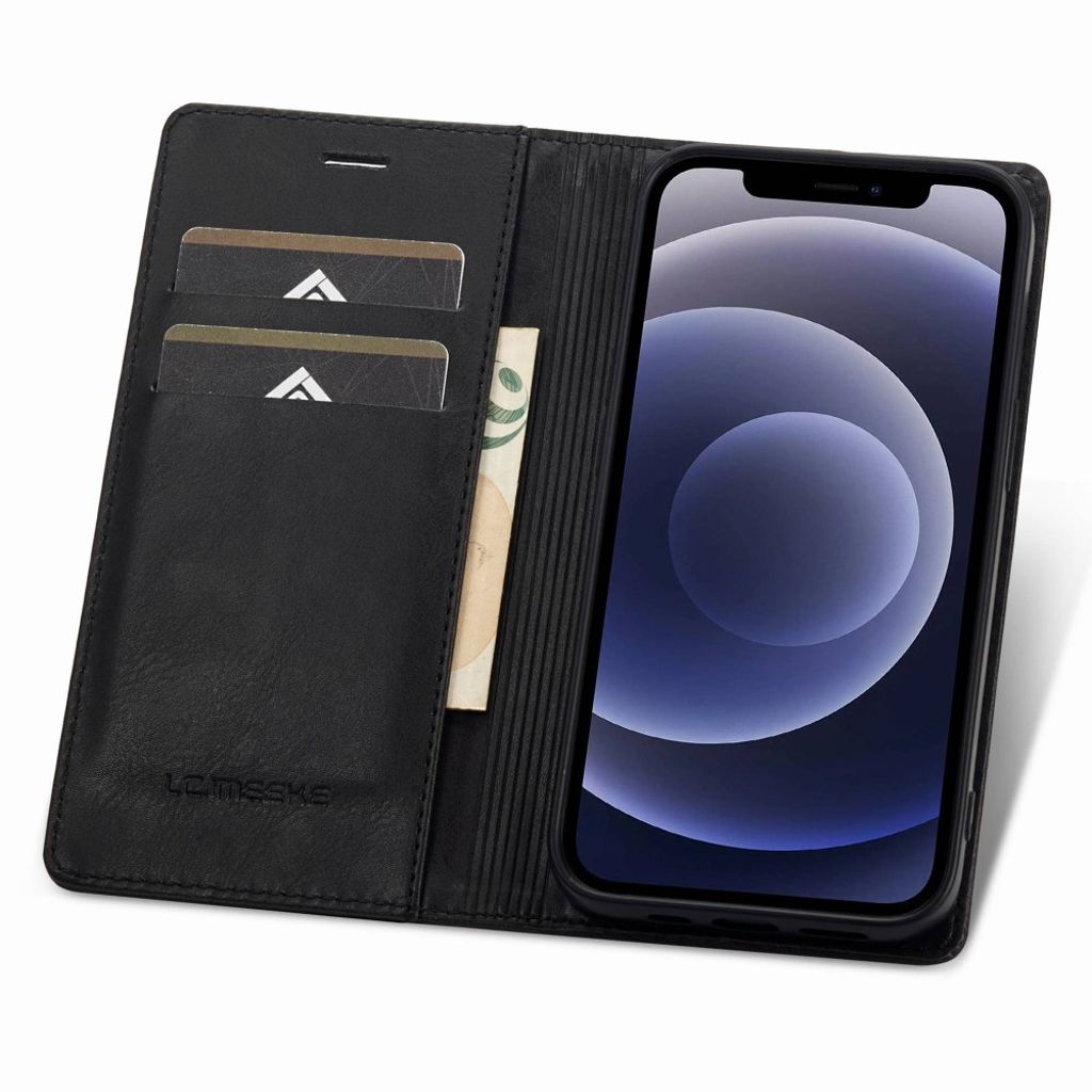 LC.IMEEKE iPhone 12 Mini Wallet Cover - Black