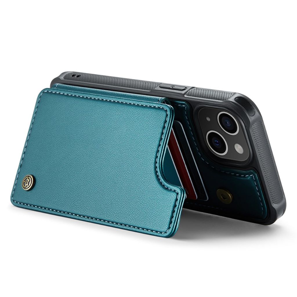 CASEME iPhone 14 Plus C22 Lompakkokuori RFID-estolla – Vihreä