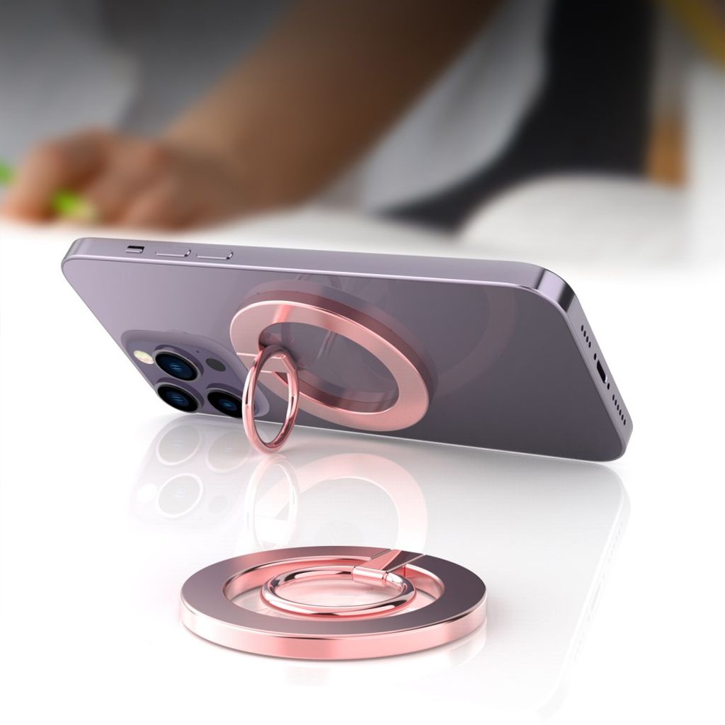A675 magnetic phone ring holder – pink