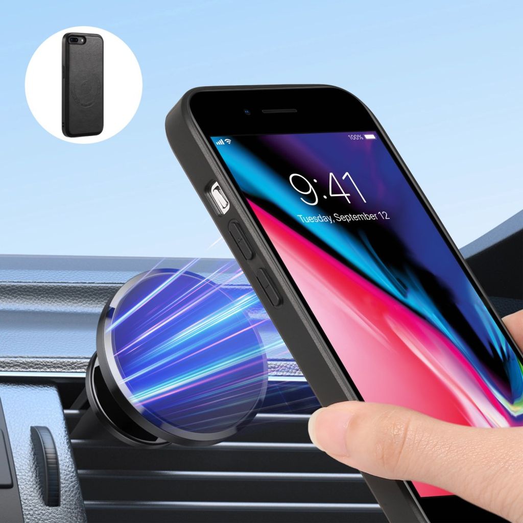 DENIOR iPhone 7 Plus / 8 Plus Skal med MagSafe - Svart