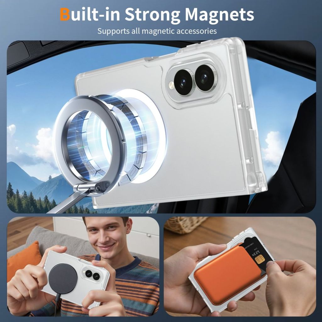 Samsung Galaxy Z Fold8 MagSafe cover med akrylbagside - Gennemsigtig
