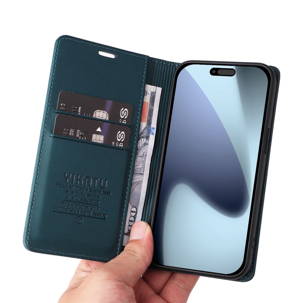 YIKATU iPhone 17 Pro Wallet cover - Green