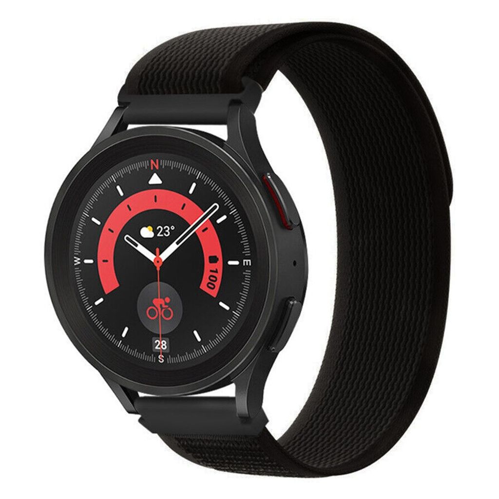 Samsung Gear S3 Frontier/Classic/Gear2 ym Nailoninen kellonranneke - Musta