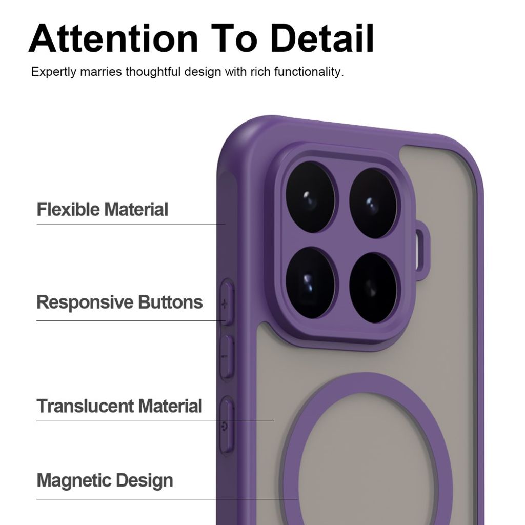 Xiaomi 17T MagSafe-kuori huurretulla takapinnalla - Violetti