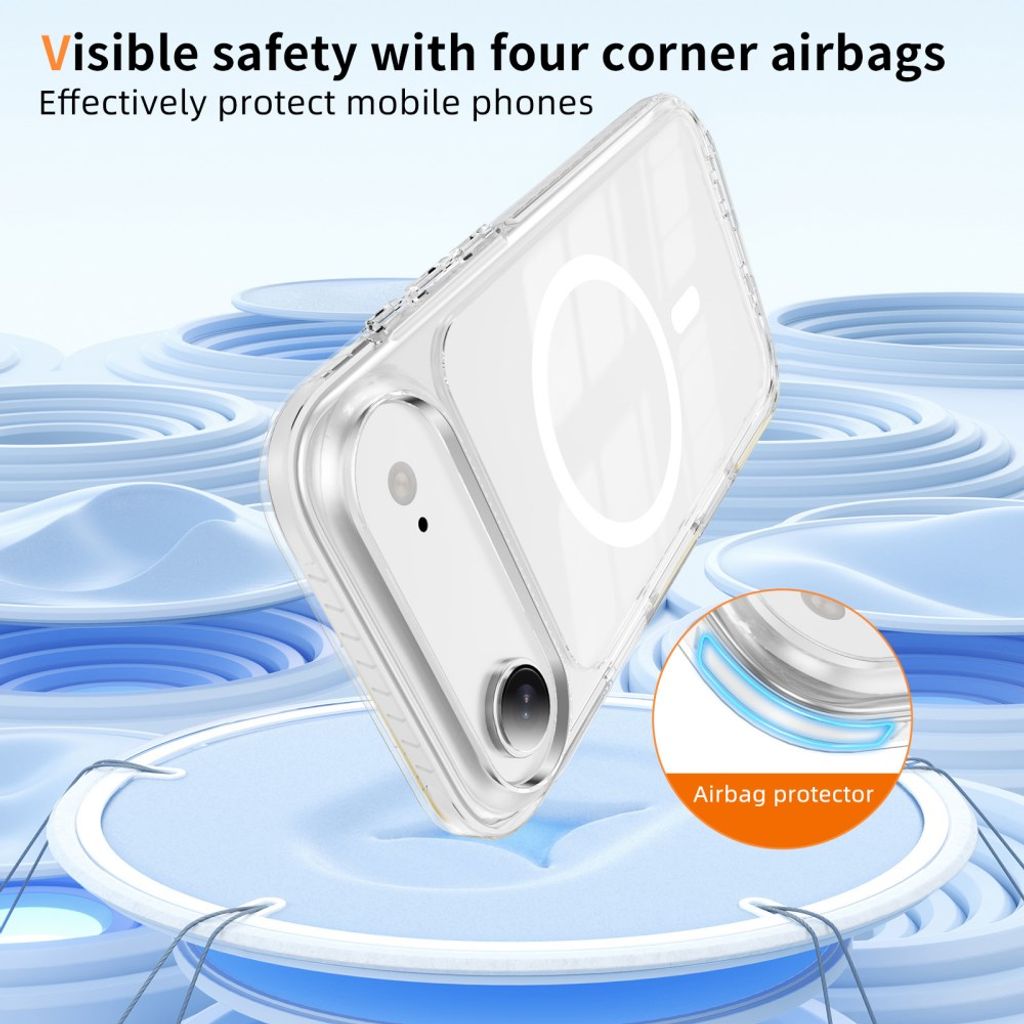 iPhone Air MagSafe kuori akryylitakalla - Valkoinen